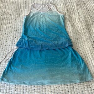Tail Ombré Blue Tennis Tank and Skirt Set M